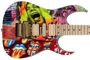 Electric Guitar Bass Axe Wrap Re Skin Rock Gods Rolling Stones Montage GS 1123