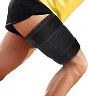 Thigh Brace Support, Neoprene Thigh Wrap Hamstring Compression Thigh Sleeve Adjustable Upper Leg Compression Sleeve Leg Slimmer for Women Men
