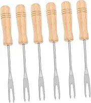 UTHCLO 6pcs Blending Fork Fondue Appetizer Cheese Dipping Lightweight Handle for Chocolate Fruits Ice and Hot Pot Outdoor Gatherings