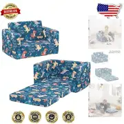 Fun Dinosaur Flip-Out Chair for Kids: Cozy Sofa to Lounger & Playtime Spot