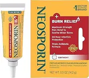 Neosporin Burn Relief & First-aid Antibiotic Ointment With Bacitracin Zinc & Neomycin, 0.5 Ounce