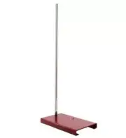 Eisco Labs Rectangular Retort Base & Rod Set - Steel - 9"x5.5" Base, 23.6" Rod