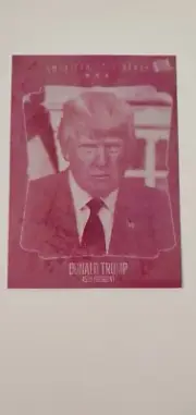 DONALD TRUMP 2017 Pieces Of The Bar Rookie 1/1 Printing Plate.