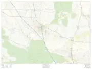 Kern County, California Laminated Wall Map (MSH)
