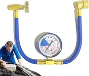 Freon Charging Hose - R134A Manifold Gauge Refrigerant System with Pressure Gauge,M14 Or 1/2 Inch Thread for Automotive Repair Tool