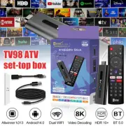 Android 14.0 8K HD Media Player Fire Voice Remote WiFi Bluetooth TV Stick