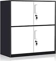 File Cabinet Low Cabinet File Cabinet Case Data Cabinet with Lock Office Table Cabinet for Home Office(Black)
