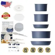 Versatile 5-Piece Induction Cookware with Removable Handle & Eco-Friendly Design