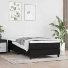 vidaXL Box Spring Bed without Mattress Black King Single Size Fabric 2BB