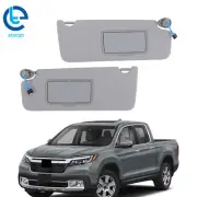 Sun Visor Sunshades LH+RH For 2017 18-2021 Honda Pilot W/Lights Mirror Gray Pair