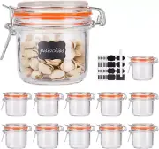 Glass Jars with Airtight Lids, 6 Oz Mason Jars,Glass Jar with Leak Proof Rubber