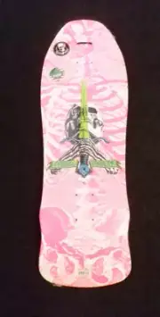 Powell Peralta Old School GeeGah Skull & Sword Re-Issue Deck (Hot Pink)