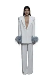 [The Archivia] The Archivia-Tailleur Ares Ivory Ice-Donna -Bianco, Azzurro 42 Bianco, Azzurro