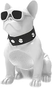 CH-M10 Bulldog Head Rotatable Wireless Bluetooth Speaker [White]