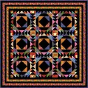 TAINTED LOVE - 67" - Black - Pre-cut Patchwork Quilt Kit by Quilt-Addicts Double