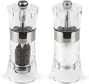 Peugeot Oslo Duo 5.5 inch, Clear Salt and Pepper Mill Set