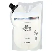 The Unscented Company, Lotion, Hands + Body, Refill, Fragrance Free, 33.8 fl oz (1 l)