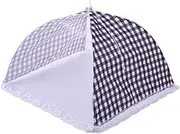 Pop Up Mesh Food Cover Collapsible Food Fly Net Cover Protector for Outdoors, Screen Tents,Parties Picnics, BBQs Keep from Flies Bugs Black 1PCS