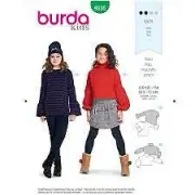 Burda Sewing Pattern 9335 Girls Childs Pullover Jumper Jersey Size 8-13 Uncut