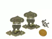 2 Sets 64mm x 48mm lock locking brass dark Mini screws Decorative Hasp Latch E17