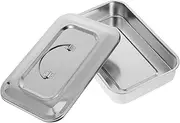 OFFIGAM Stainless Steel Square Tray Nail Tool Soaking Box for Convenient Sterilisation Durable Instrument Box for Professional Use Beauty and Settings