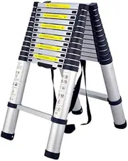 Ladder Telescopic Ladder Mult-Purpose Telescopic Folding Ladder Aluminium Extension Ladder A-Frame Ladder for Home Office Multi Purpose Telescoping Ladder (Color : A, Size : 1.4+2M) Marriage Vision