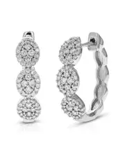Amairah Silver 0.50 ct. tw. Lab-Grown Diamond Hoops