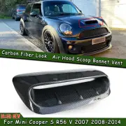 For Mini Cooper S R56 2007-2014 Hood Bonnet Scoop Vent Cover Carbon Fiber Look