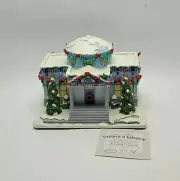 Simpsons SPRINGFIELD TOWN HALL Hawthorne Village Christmas With COA RARE!!