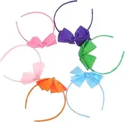 [Abaodam] 6pcs Bow Headbands for Girls Handmade Hair Accessories Boy Girl Hairbands for Newborns to Toddlers Stylish and Outfits