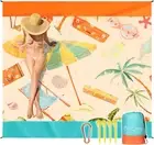 Sandproof Beach Blanket Extra Large Beach Mat 83" X 79" for 4-8 Adults