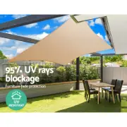 Instahut Waterproof Shade Sail 2x4m Rectangle Sand 95% Shade Clot AU Stock ✨