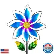 Sunnylight 14'' Wind Spinners Outdoor, Flower Metal Garden Wind Spinners Outd