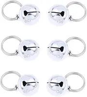 6pcs Pumpkin Shape Pet Bells Pet Door Bell Loud Pet Collar Bell Small Pet Bell Pet Bell Ball Pumpkin Pet Bells Pet Bell Charm Cartoon Pet Bells Copper Pet Bells Silver