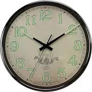 Garden Clocks Outdoor, 12 Inch Luminous Retro Metal Outdoor Clocks for The Garden Wall Mounted Silent Quartz Clock Outdoor Garden Wall Clock Outside Clock Indoor Outdoor Decoration