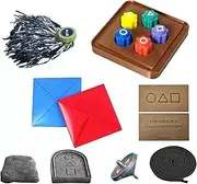 GongGi Game Set, Korean Traditional Play Game, Gonggi Jack Stone Pebbles Set, DDAKJI Korean Dice Game, Stone Catching Game, Hand Eye Coordination Training Toy for Kids Adult Family Classroom Gifts