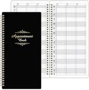 Indeme Appointment Book - Salon Appointment Book, 15 Min Increments, 3 Cols, 200 Pages, 6.1” x 11.54”, 6 AM - 9 PM, Undated, Daily & Hourly, Twin-Wire Bound, Thick Cover