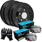 R1 Concepts Front and Rear Brakes and Rotors| Front and Rear Ceramic Brake Pads and Rotors Kit| Fits 2016-2018 Mazda CX-5