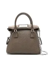 Maison Margiela Grained Leather Foldover Handbag