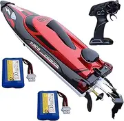 XDJXWJN High Speed Remote Control Boat for Kids and Adults, 2.4GHz, Outdoor Water Toy 25KM /H High-Speed Boat