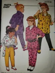 Pattern #4140 Butterick - Girl's Long Tunic Shirt, Pants - Size 4,5,6 - UNCUT