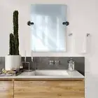 21'' W x 24'' H Oil-Burshed Bronze Rectangular Frameless Bathroom Pivot Mirror