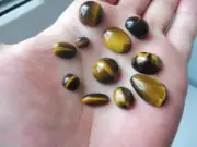Nice Convolute Gemstones__11 X Tiger Eye __ Classy Rhinestones