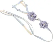 DINHEAROM Cotton Cat Harness with Traction Rope Soft Pet Pulling Rope for Pets for Walking and Outdoor Adventures