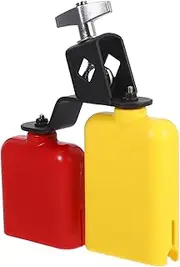 ERINGOGO Dual Tone Sambago Bell Plastic Jam Block Percussion Set High Low Cowbell for School Bands