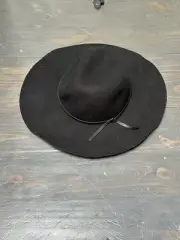 A new day black wool hat sun floppy One size NWT UPF 50+