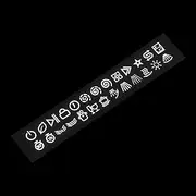 [Hallmers] 26pcs Universal Dishwasher Symbols Function Switch Button Decal Control Panel Labels (White Print Clear Adhesive) Replacement Dish Washing Sticker Knob Kitchen Appliance