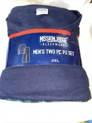 Mission Ridge Men's Waffle Knit Top & Fleece Pants Pajama Set - 2xl