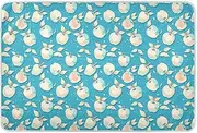 Turquoise Apples Extra Large Resuable Diaper Mats Highly Absorbent Diaper Changing Pad Non-Slip Bed Liners for Infant Baby 52" L x 34" W