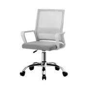 Oikiture Mesh Office Chair Executive Computer Seat White